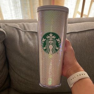 Light pink sequin sparkly starbucks cup
